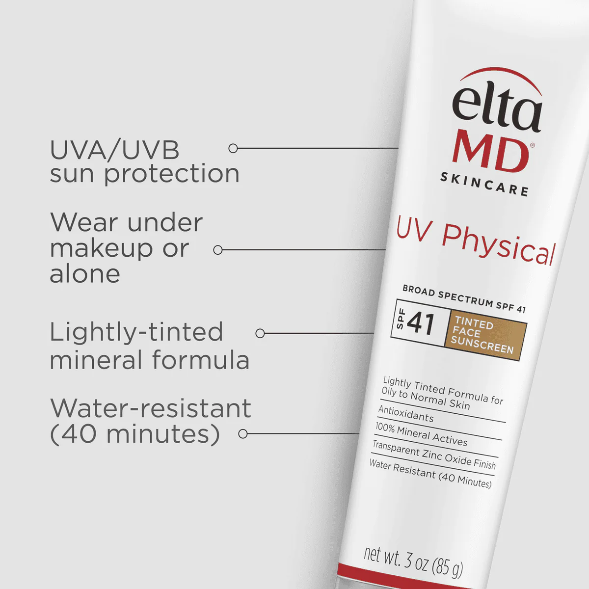 Elta MD UV Physical Face Sunscreen Tinted SPF41 Broad Spectrum 85g - Image 6