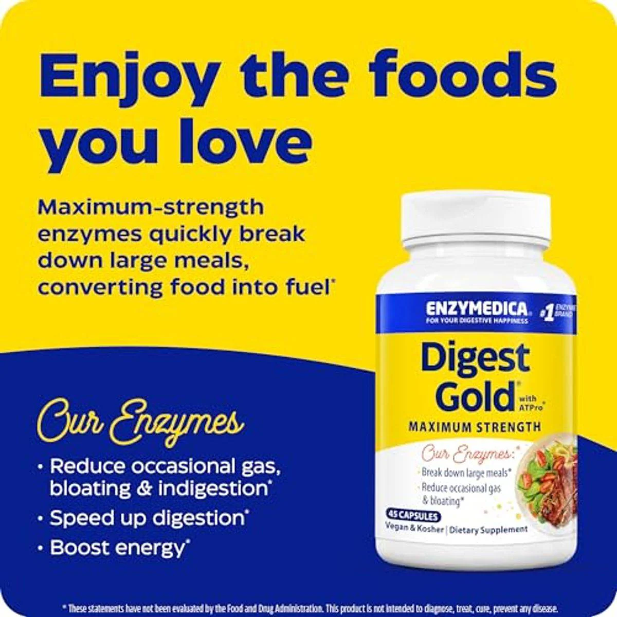 Enzymedica Digest Gold Atpro 45 Capsules - Image 2