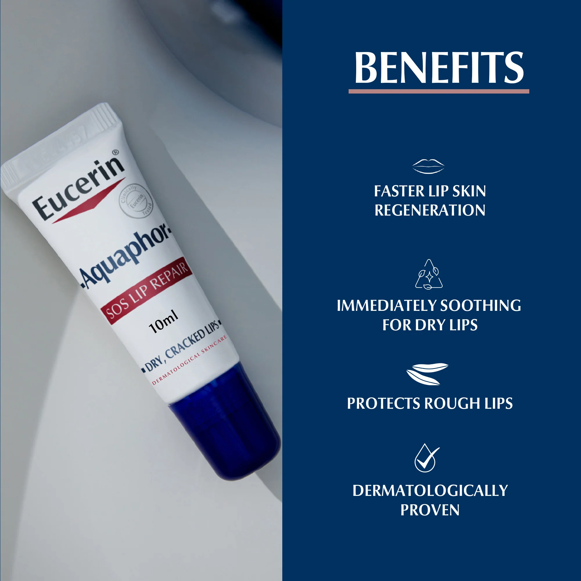 Eucerin Aquaphor SOS Lip Balm 10ml - Image 4