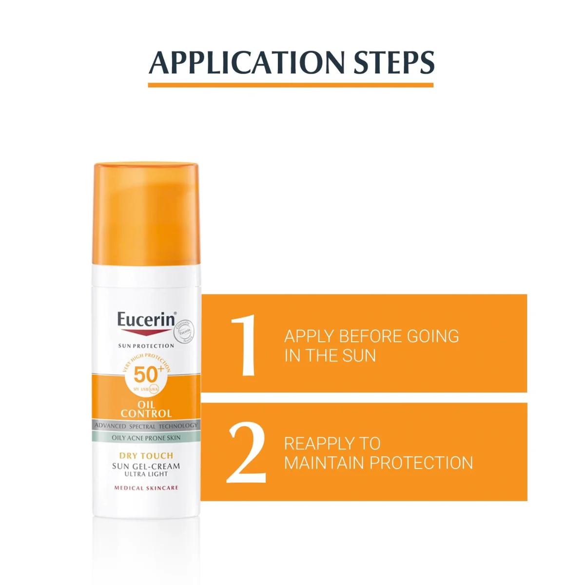 Eucerin Sun Protection Oil Control Dry Touch Face Gel Cream SPF50+ 50ml - Image 2