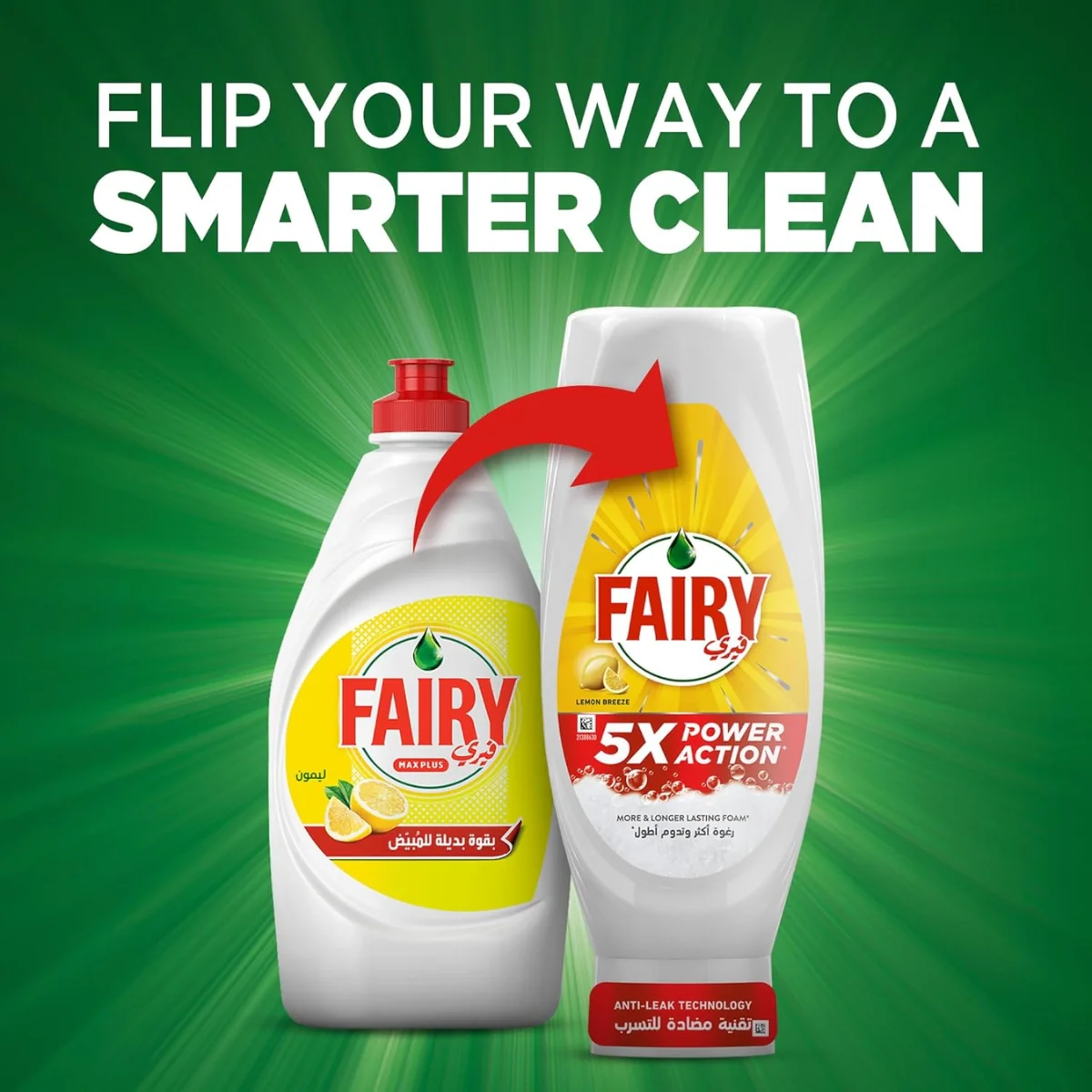 Fairy Dishwashing Liquid Power Action Lemon Breeze 730ml - Image 5