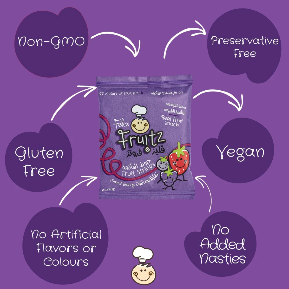 Felis Fruitz Fruit Strings Mixed Berry 20g - Image 2