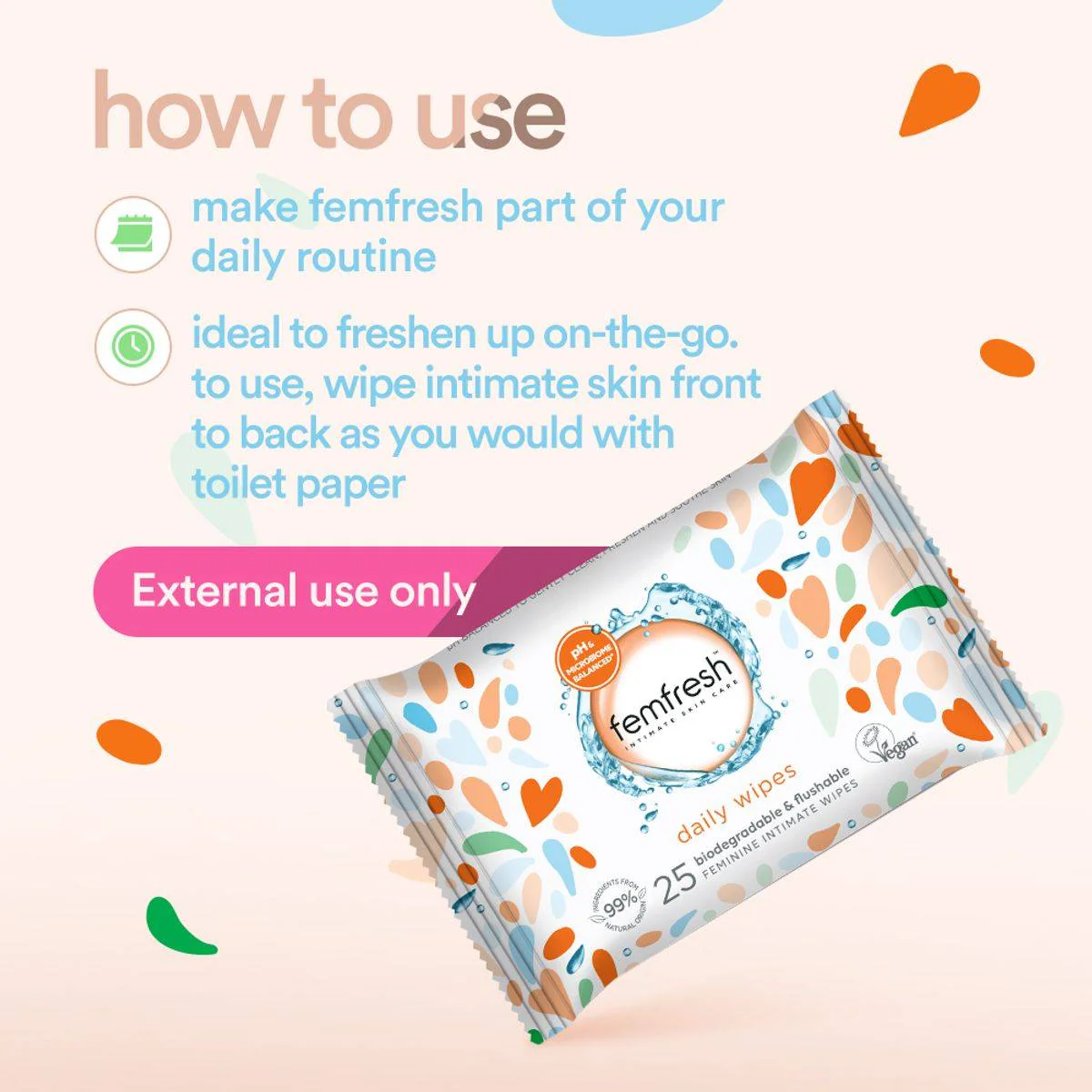 Femfresh Intimate Daily Wipes 25 Pack - Image 6