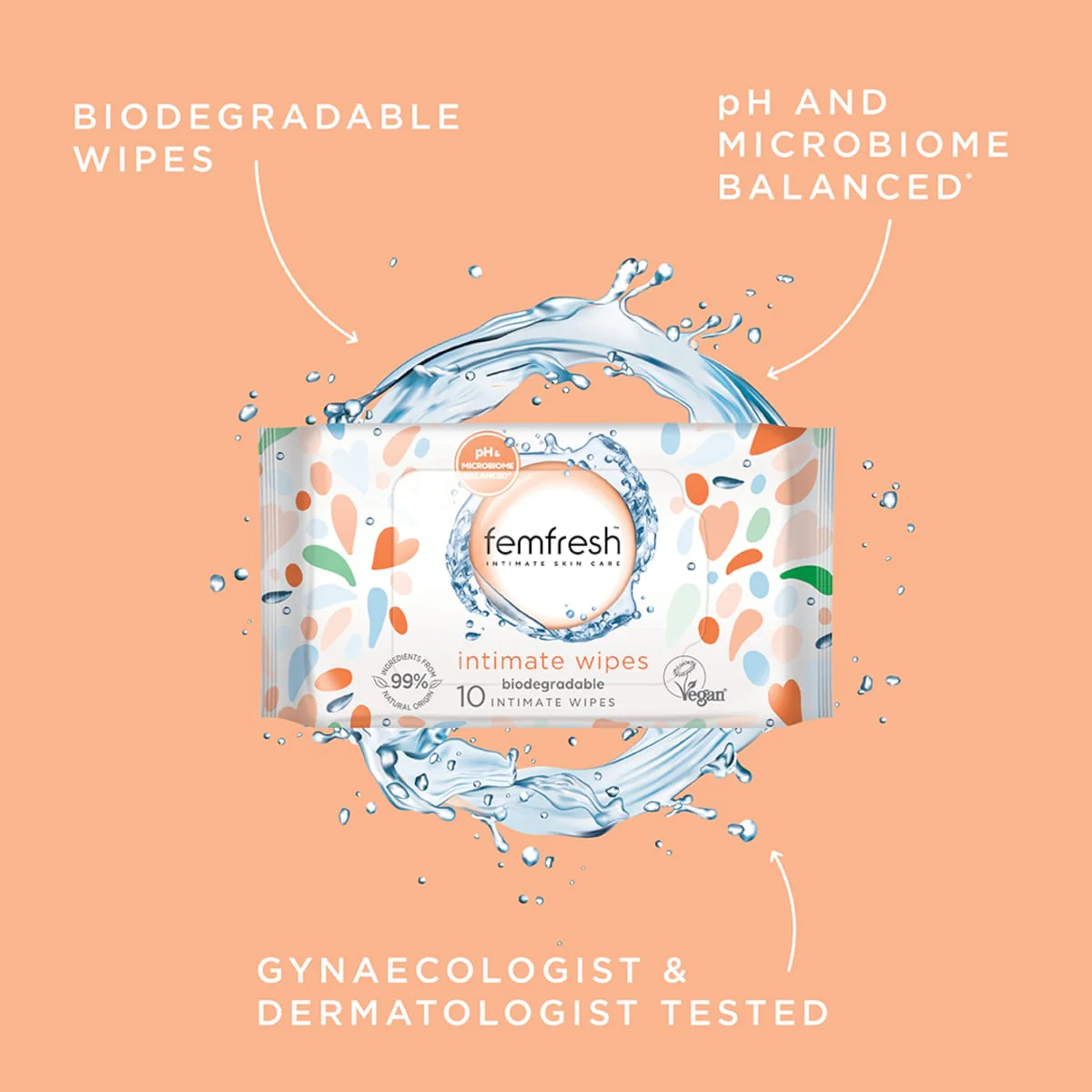 Femfresh Intimate Pocket Wipes 10 Pack - Image 4