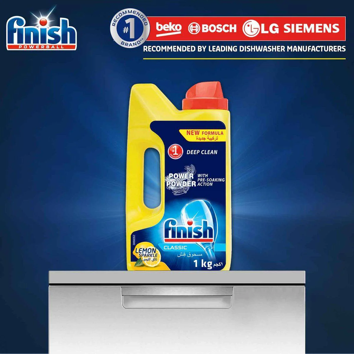 Finish Dishwasher Power Powder Lemon Sparkle 1kg - Image 5