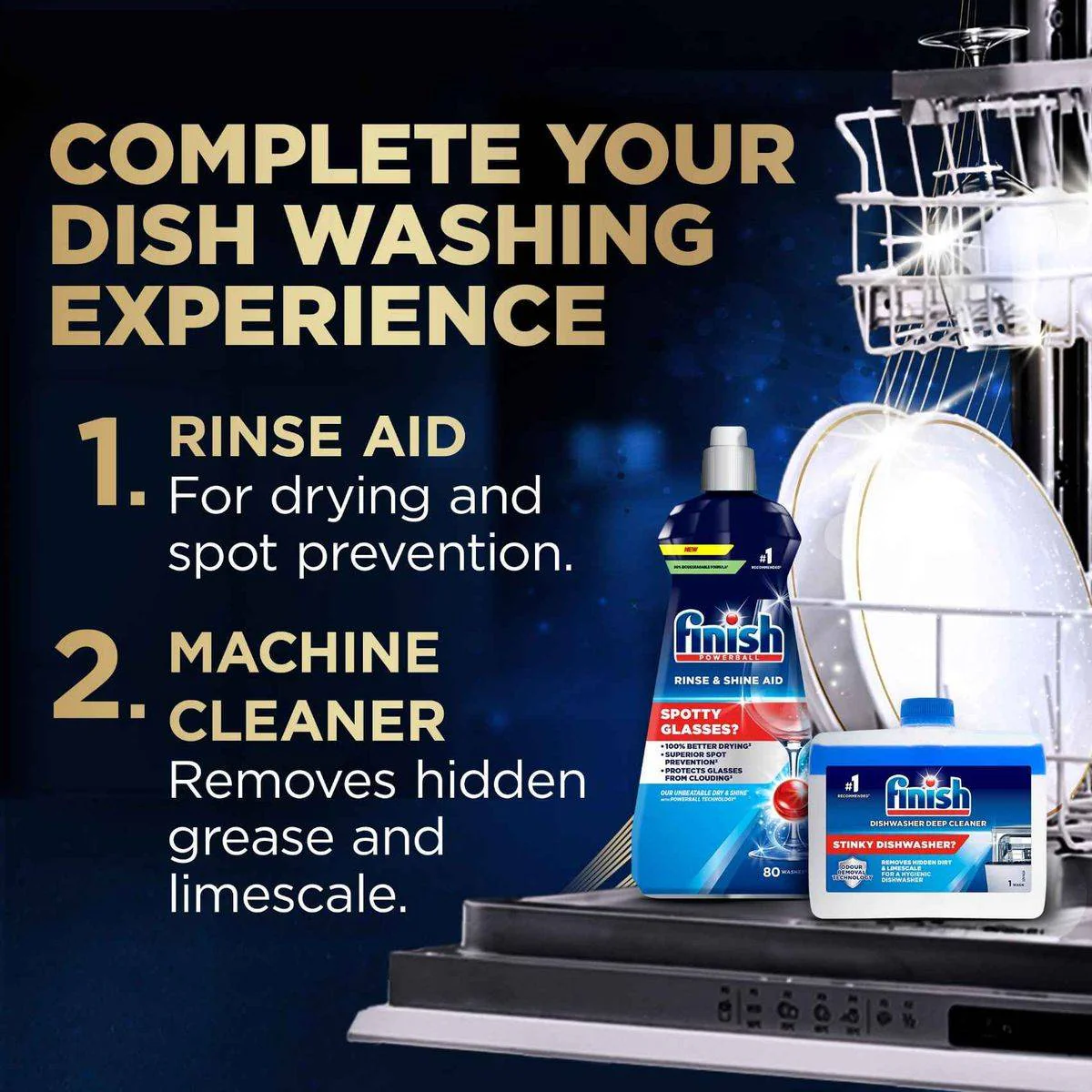 Finish Powerball Ultimate Plus All In 1 Lemon Sparkle 45 Dishwasher Tablets - Image 6