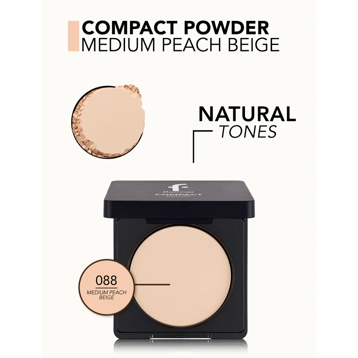 Flormar Compact Powder 88 Medium Peach Beige 11g - Image 3