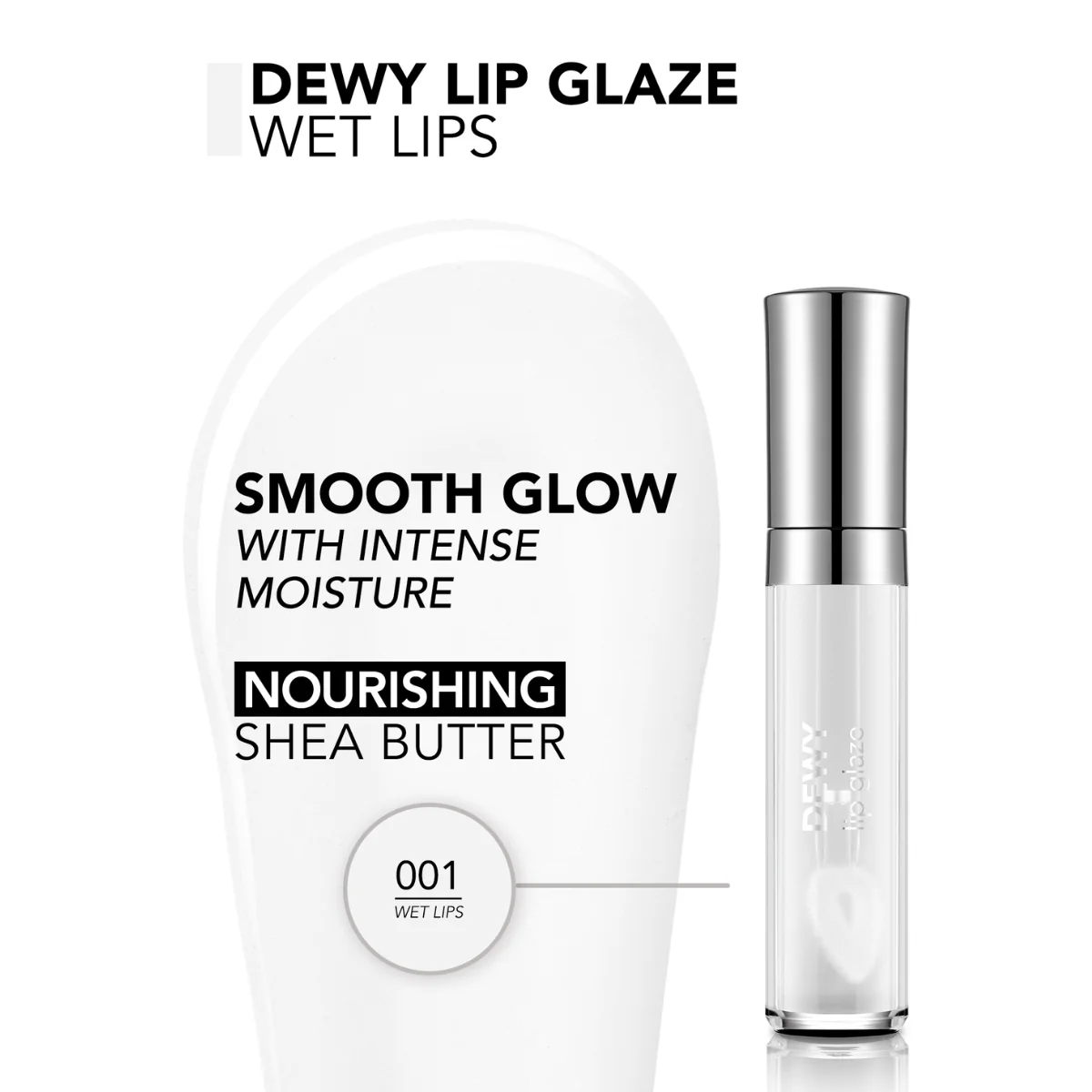 Flormar Dewy Lip Glaze 001 Wet Lps 4.5g - Image 4