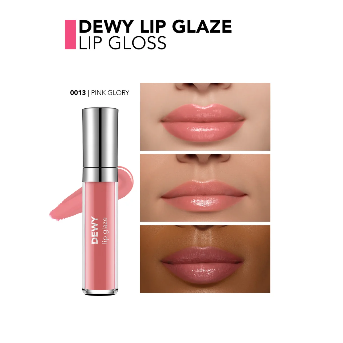 Flormar Dewy Lip Glaze 013 Pink Glory 4.5g - Image 3