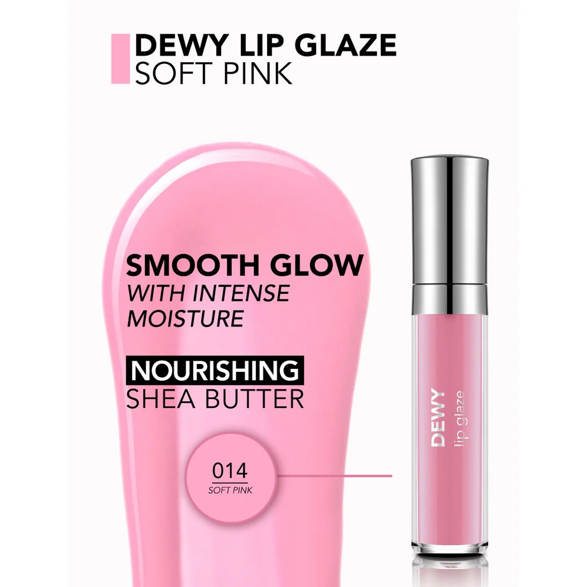 Flormar Dewy Lip Glaze 014 Soft Pink 4.5g - Image 3
