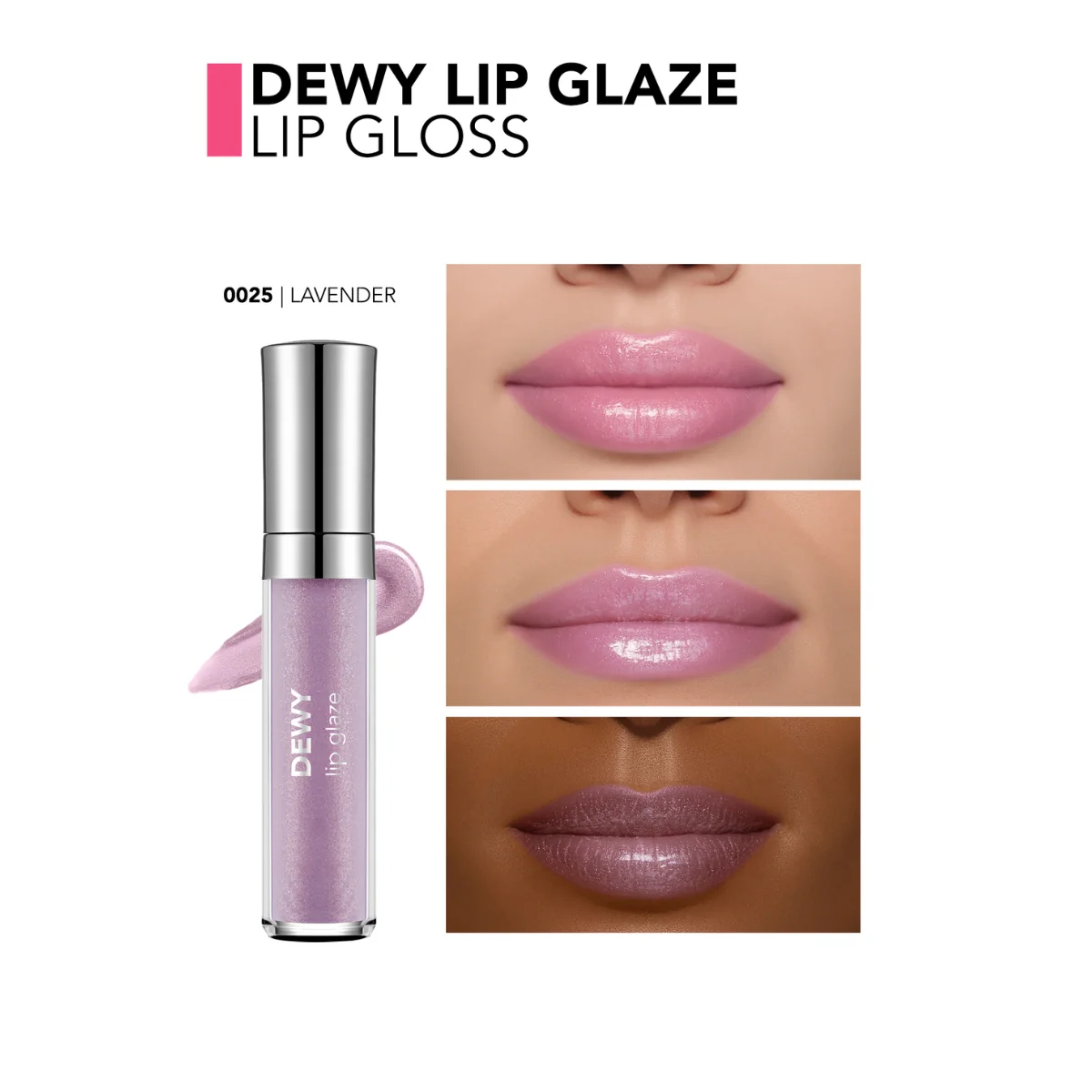 Flormar Dewy Lip Glaze 025 Lavender 4.5g - Image 3