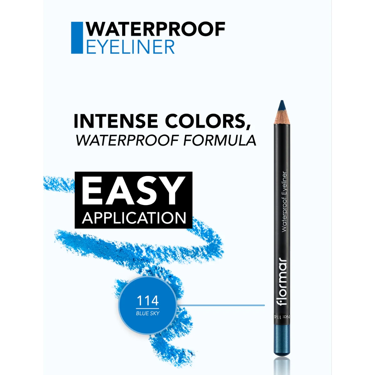 Flormar Eyeliner Pencil 114 Blue Sky 1.14g - Image 5