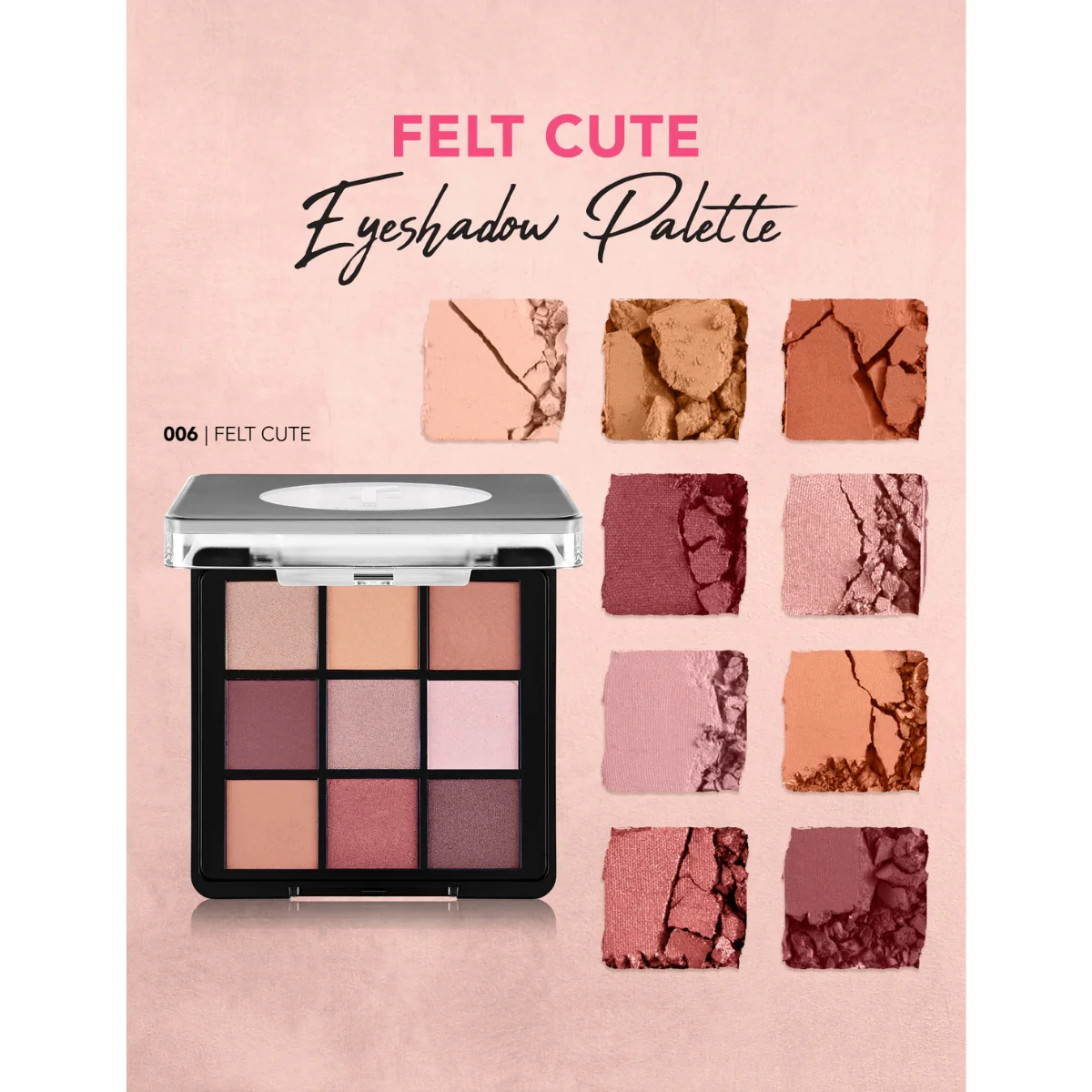 Flormar Eyeshadow Palette 006 Felt Cute 9g - Image 5