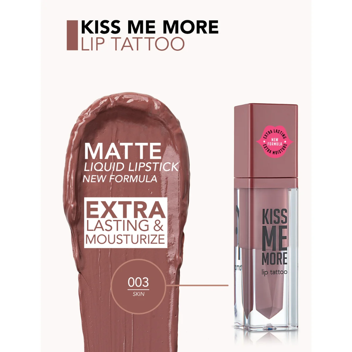 Flormar Kiss Me More Lip Tattoo 03 Skin 3.8ml - Image 3