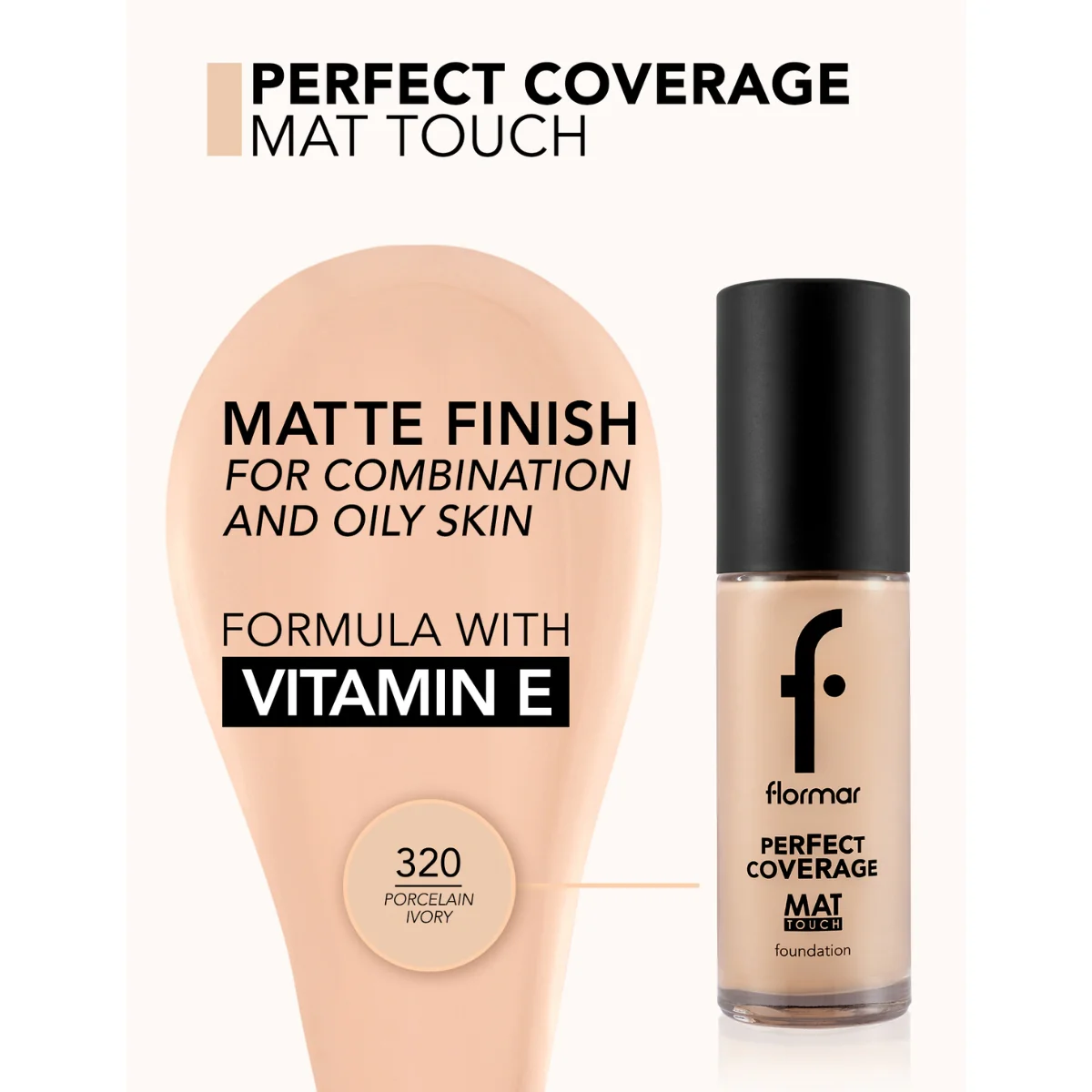 Flormar Mat Touch Foundation 321 Natural Pastelle 30g - Image 2