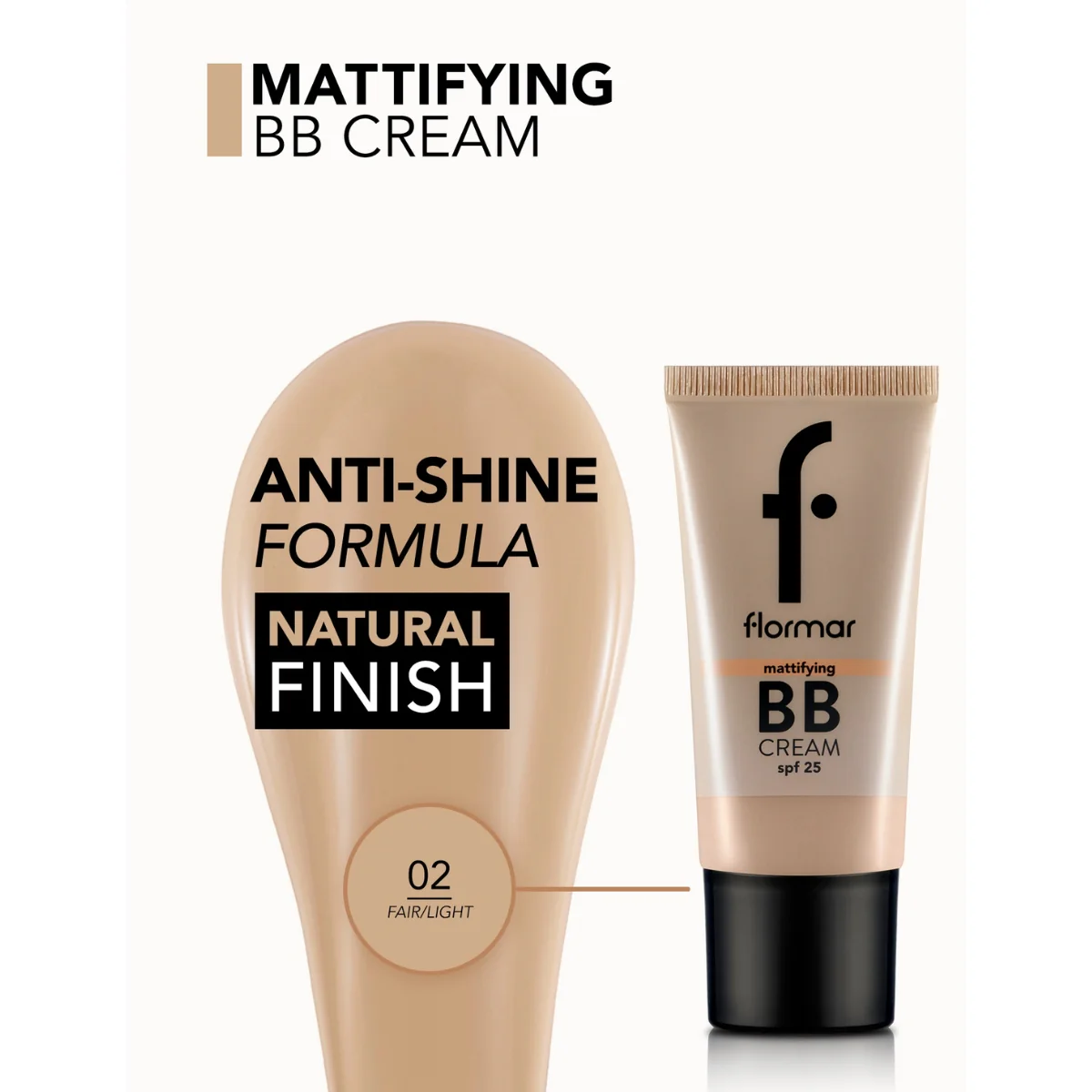 Flormar Mattifying BB Cream 002 Fair Light 35ml - Image 3