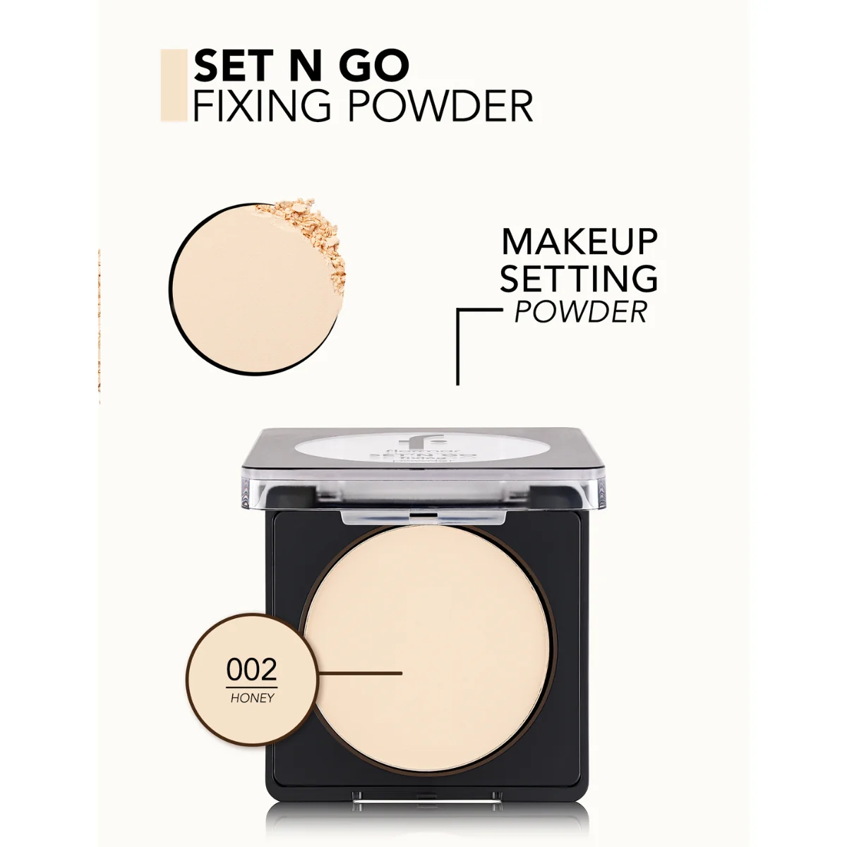 Flormar Set N Go Fixing Powder 002 Honey 8g - Image 4