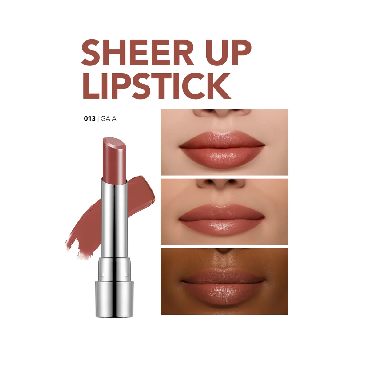 Flormar Sheer Up Lipstick 013 Gaia 3g - Image 3