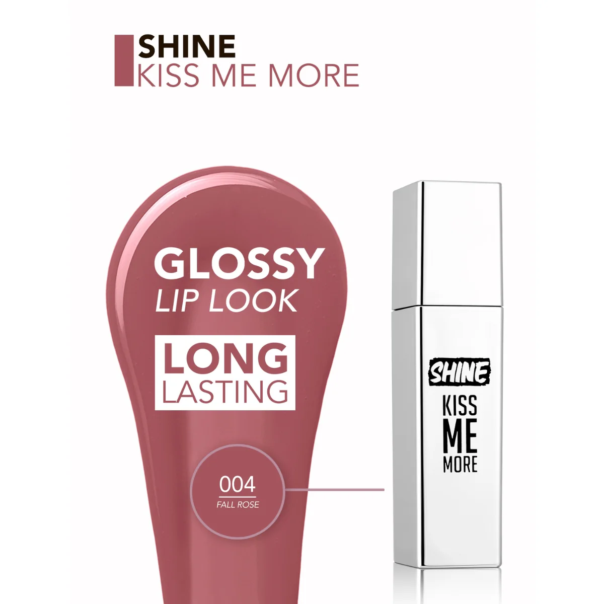 Flormar Shine Kiss Me More Lip Tattoo 004 Fall Rose 3.8g - Image 4
