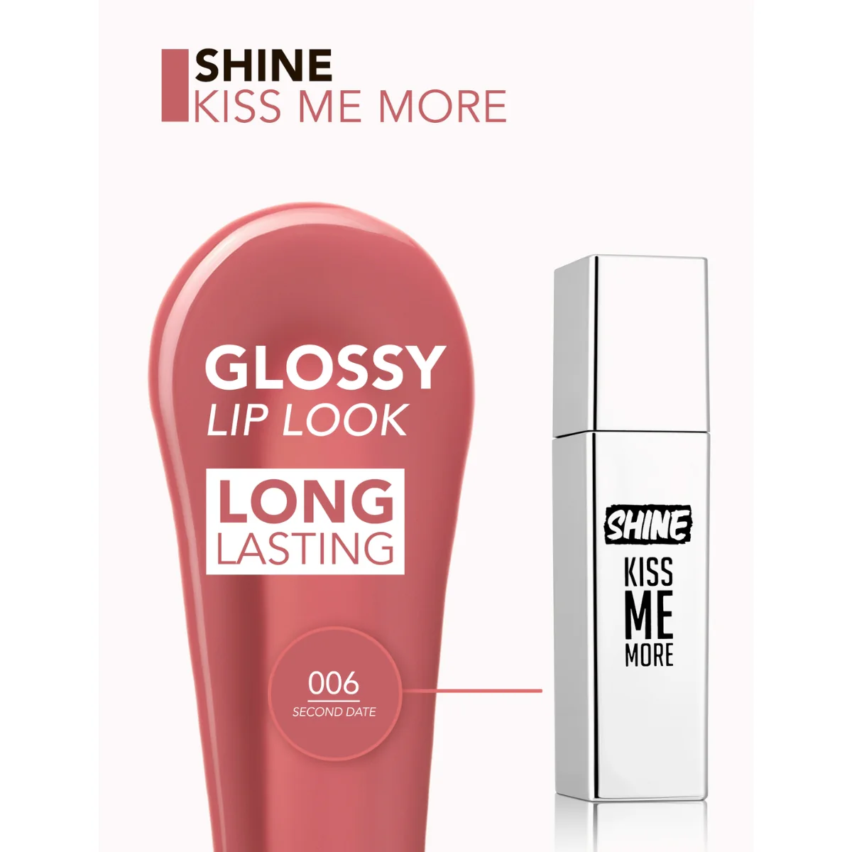 Flormar Shine Kiss Me More Lip Tattoo 006 Second Date 3.8g - Image 4