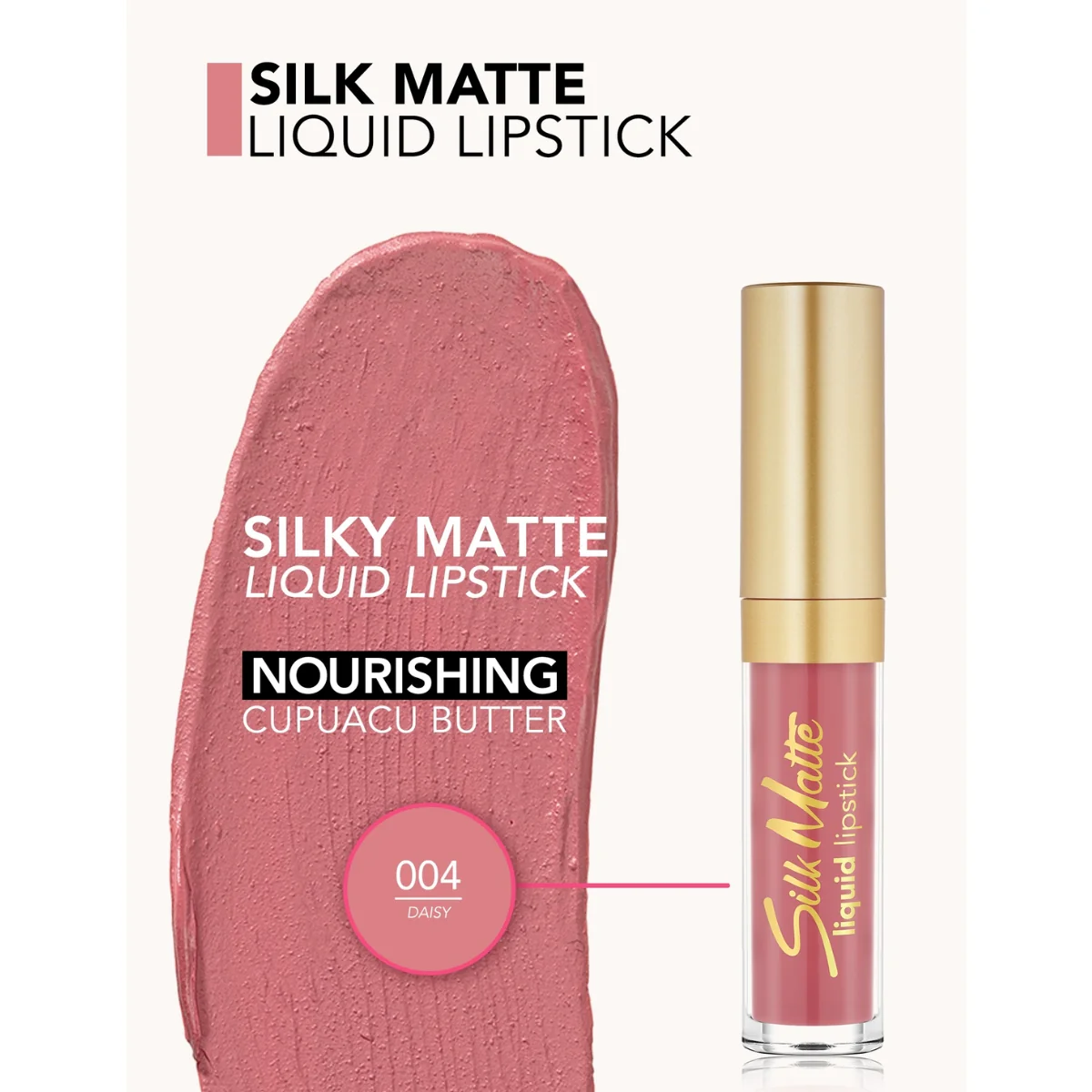 Flormar Silk Matte Liquid Lipstick 04 Daisy 4.5ml - Image 3