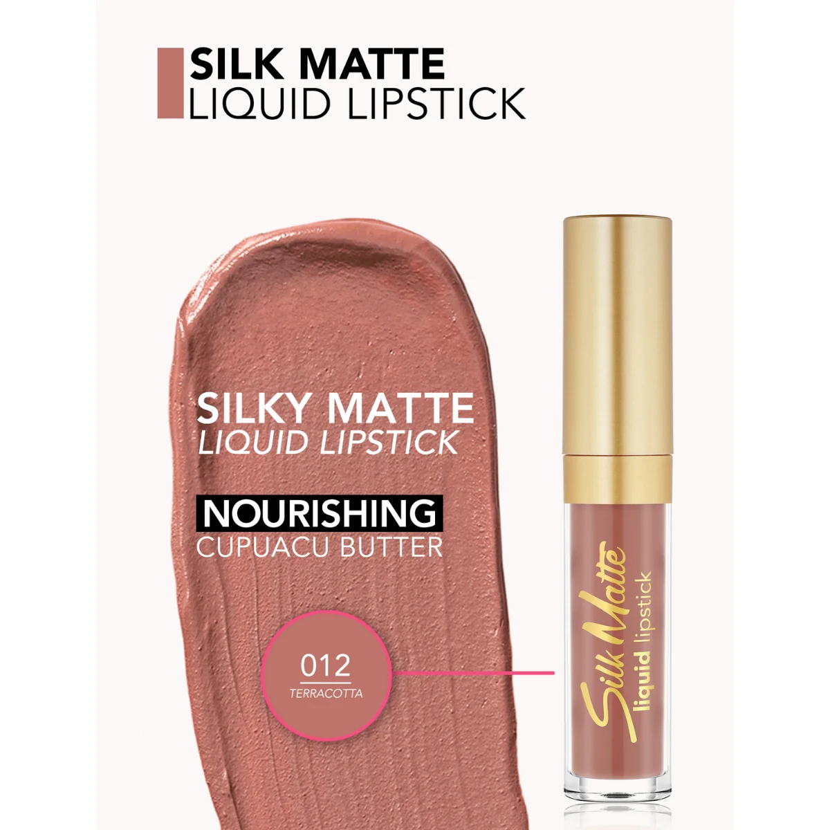 Flormar Silk Matte Liquid Lipstick 12 Terracotta 4.5ml - Image 3