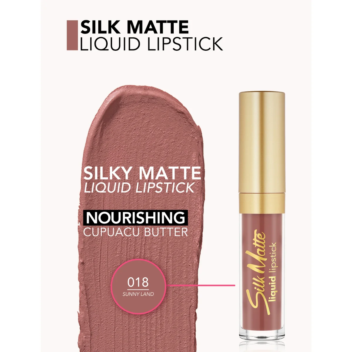 Flormar Silk Matte Liquid Lipstick 18 Sunny Land 4.5ml - Image 3