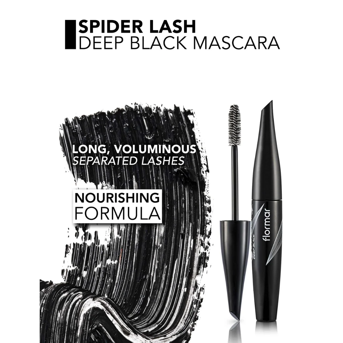 Flormar Spider Lash Volume Mascara 001 Deep Black 13ml - Image 5