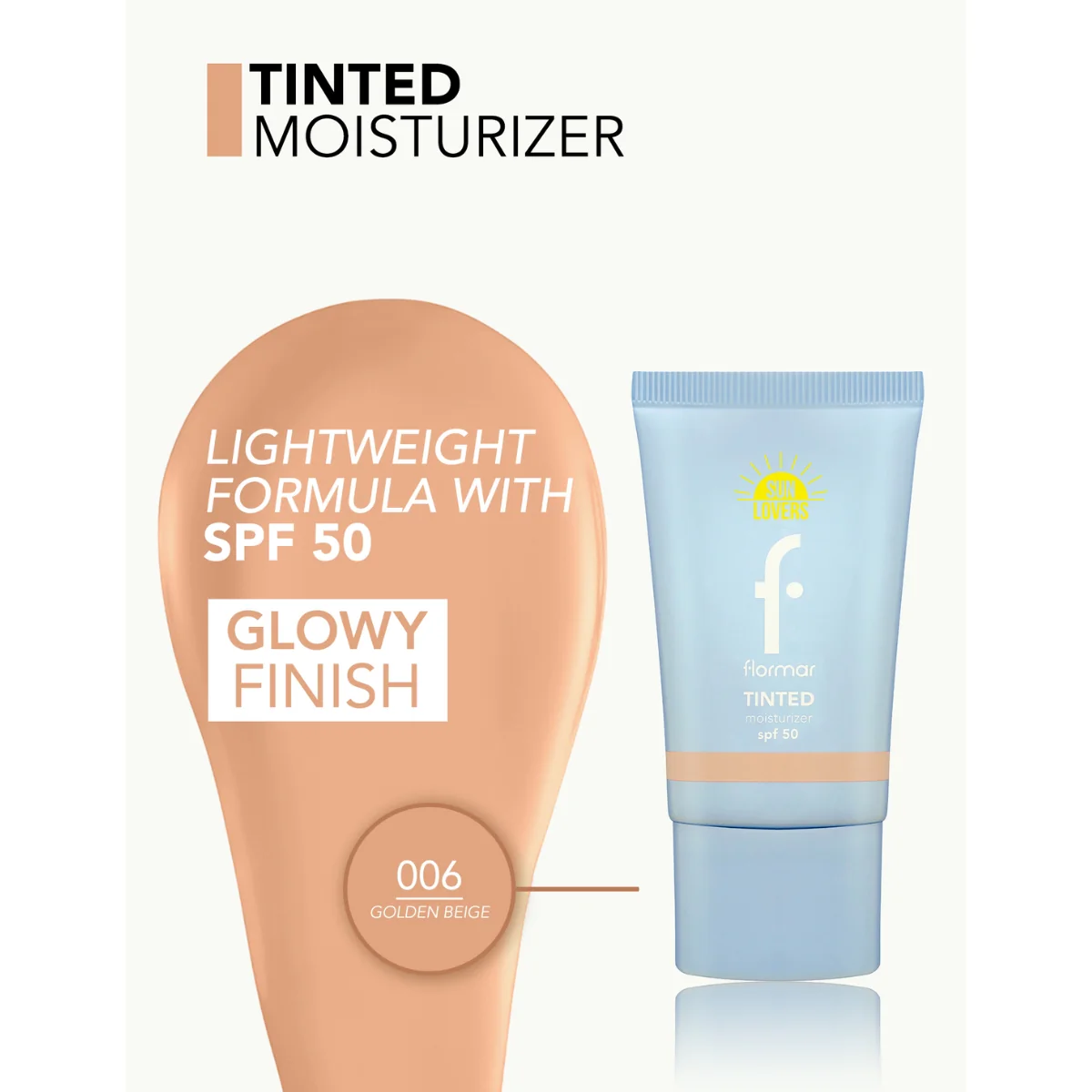 Flormar Tinted Moisturizer SPF50 06 Golden Beige 30ml - Image 2