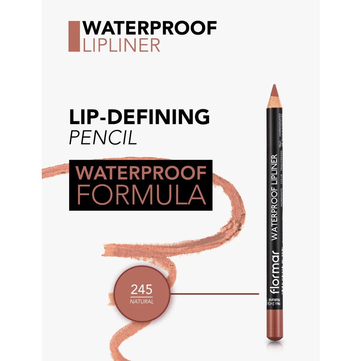 Flormar Waterproof Lipliner 245 Natural 1.14g - Image 2