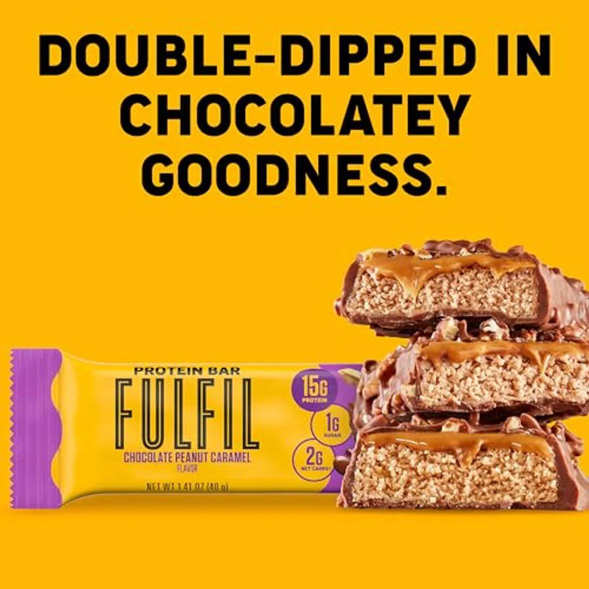 Fulfil Vitamin & Protein Bar Chocolate Peanut & Caramel 55g - Image 2