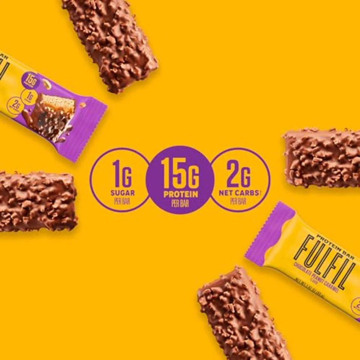 Fulfil Vitamin & Protein Bar Chocolate Peanut & Caramel 55g - Image 4