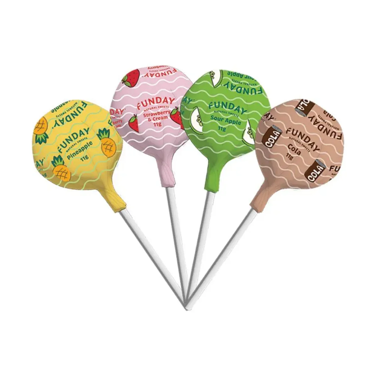Funday Lollipops Assorted Flavours 11g