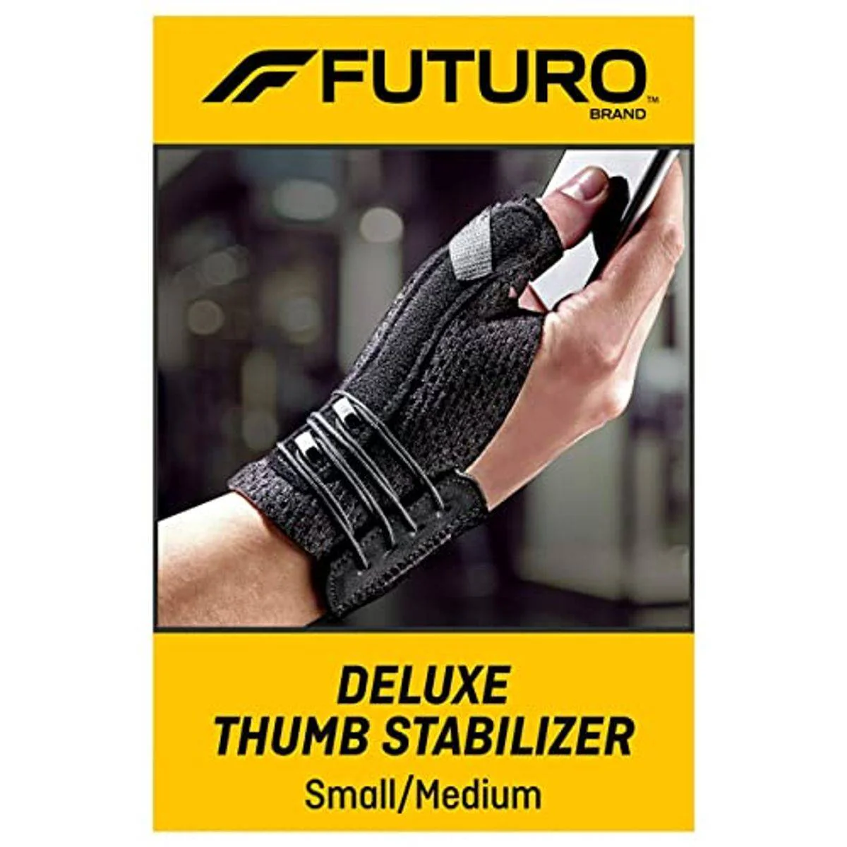 Futuro Deluxe Thumb Stabilizer Small/Medium Black - Image 2