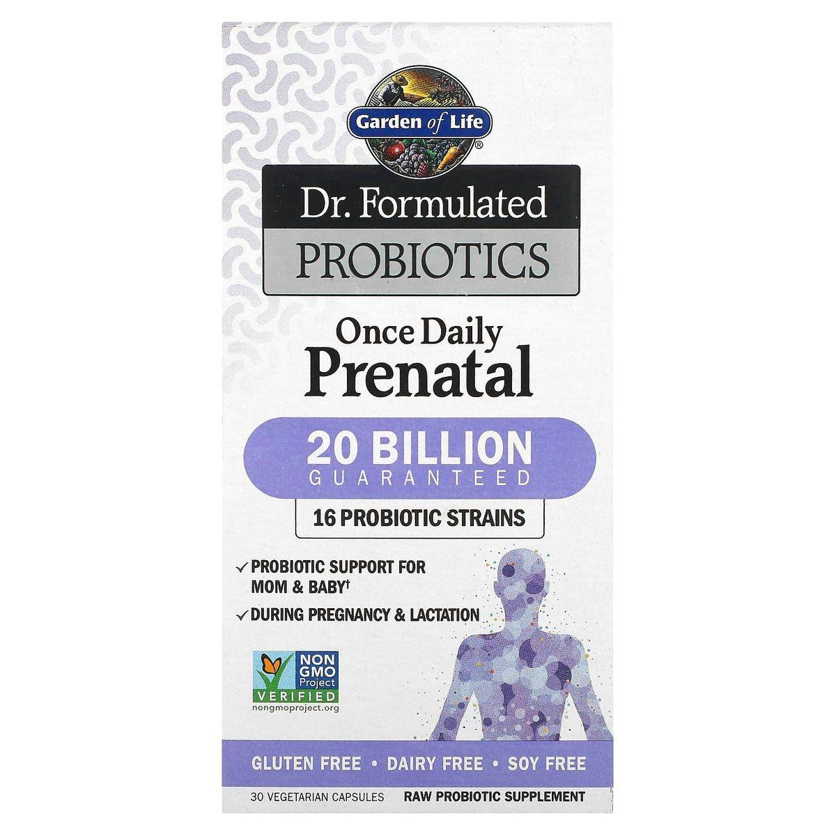 Garden of Life Dr Formulated Probiotics Once Daily Prenatal 20 Billion 30 Vege Capsules - Image 7
