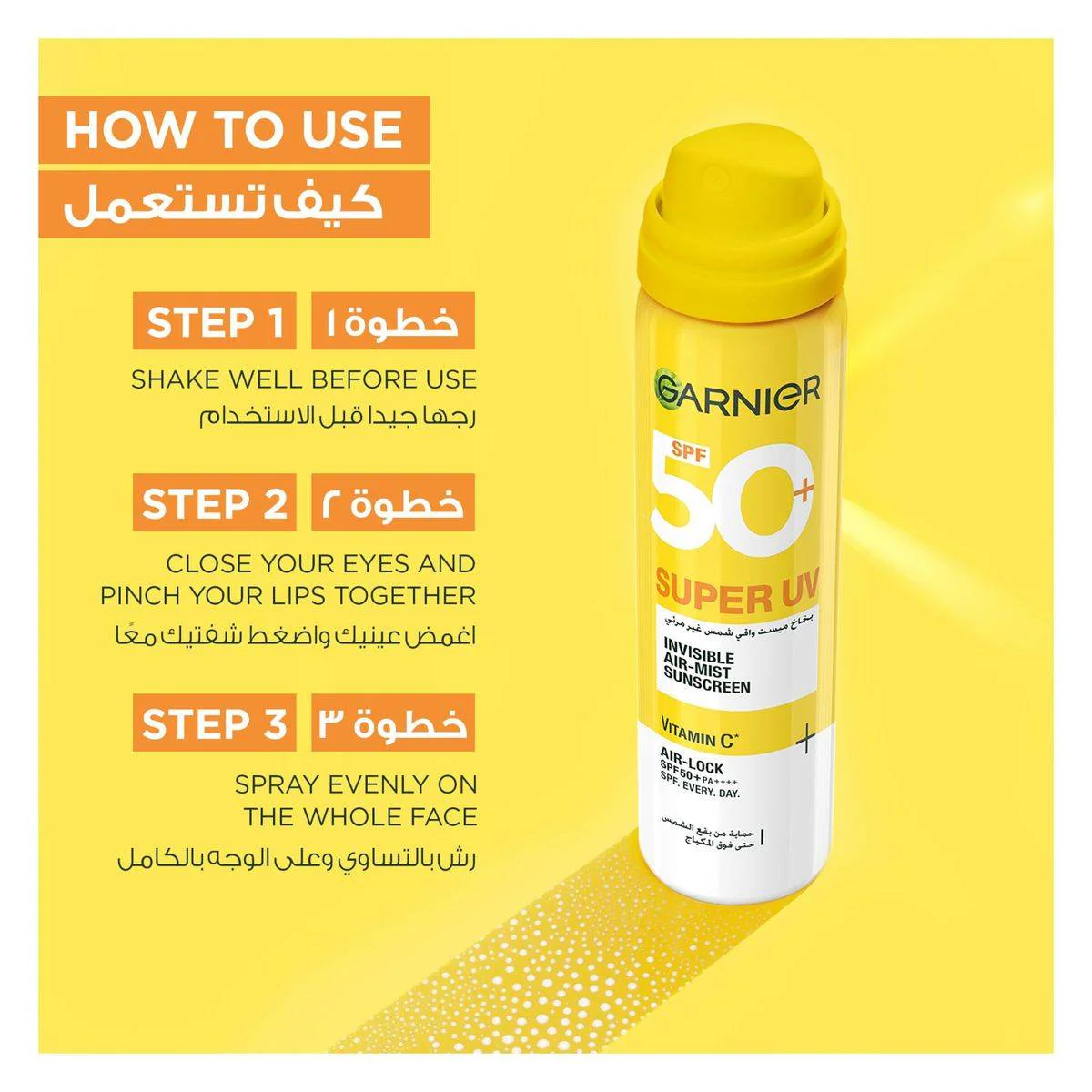 Garnier Sun Protection Invisible Mist Sunscreen 75ml - Image 3
