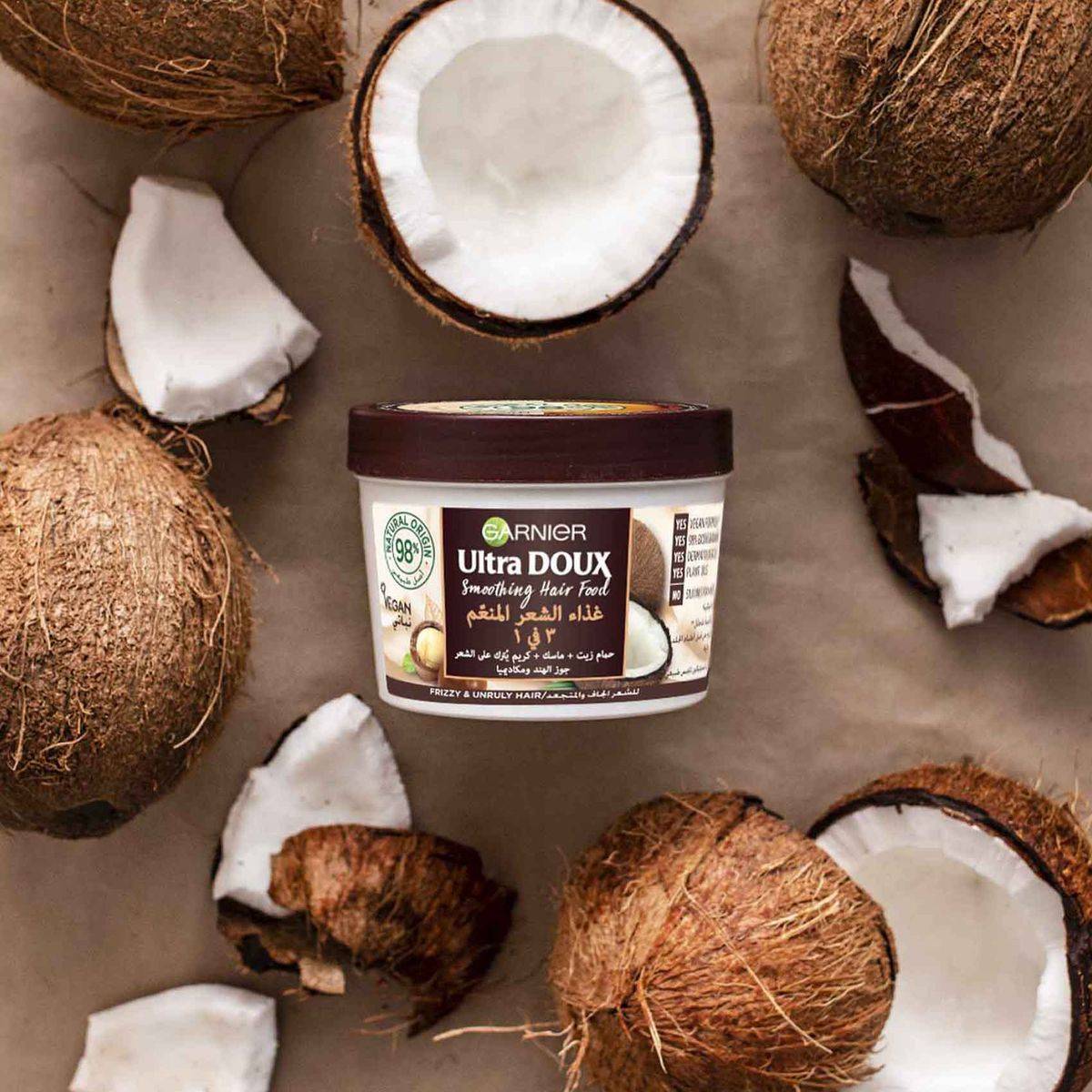 Garnier Ultra Doux Hair Food Maca & Coconut Mask 390ml - Image 5