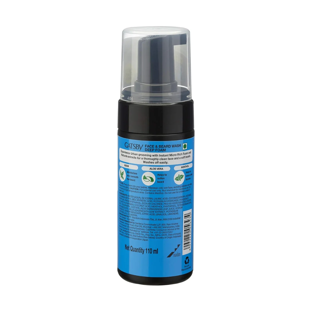 Gatsby Beard Grooming Face & Beard Wash Deep Foam 110ml - Image 2