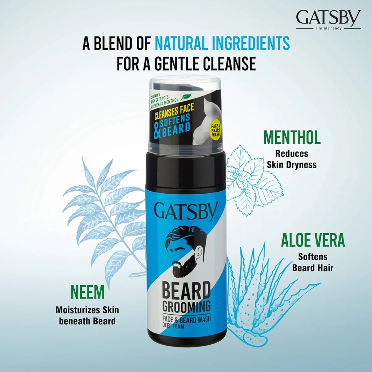 Gatsby Beard Grooming Face & Beard Wash Deep Foam 110ml - Image 3