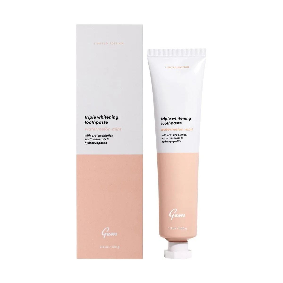 Gem Triple Whitening Toothpaste Watermelon Mint 100g - Image 2