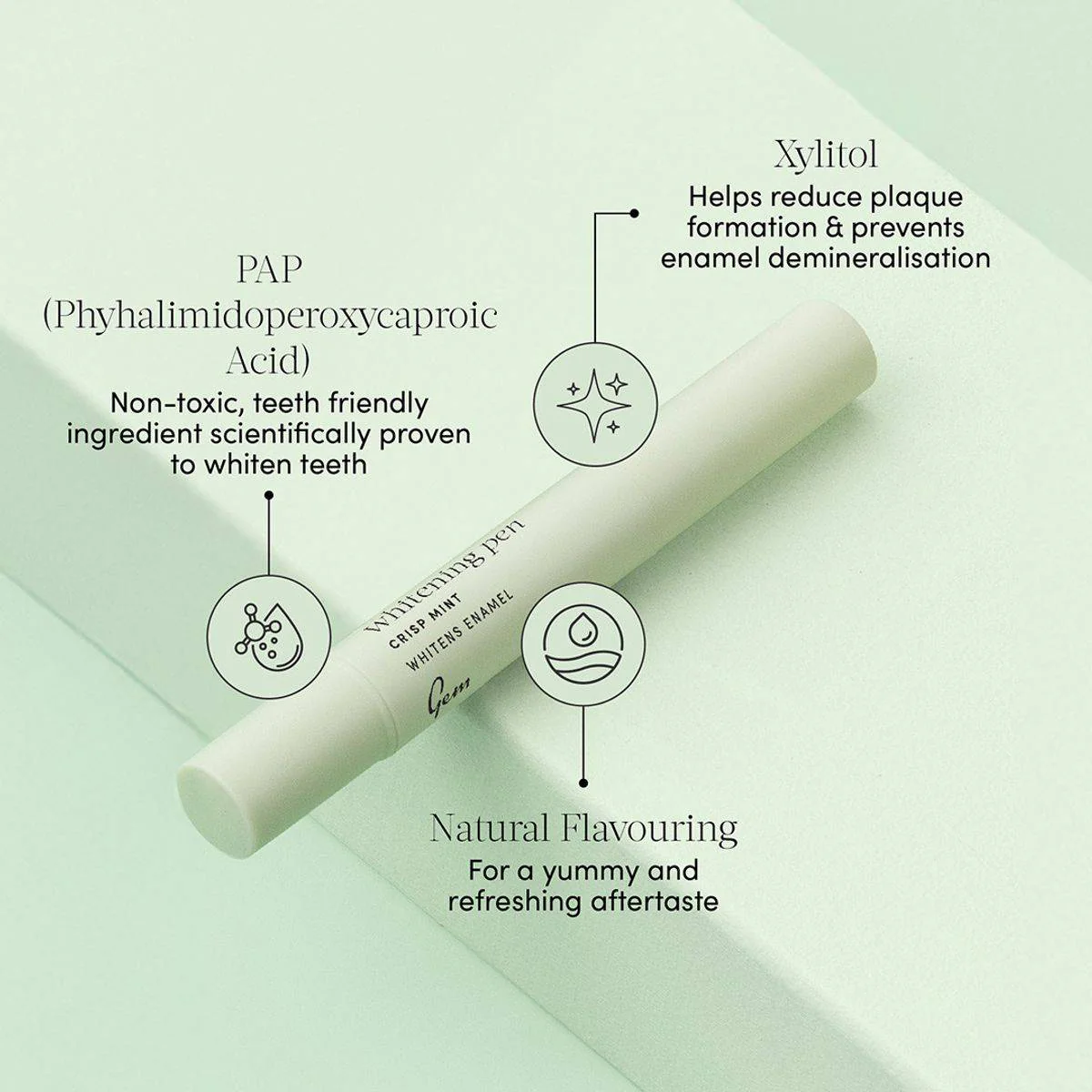 Gem Whitening Pen PAP Crisp Mint 4ml - Image 4