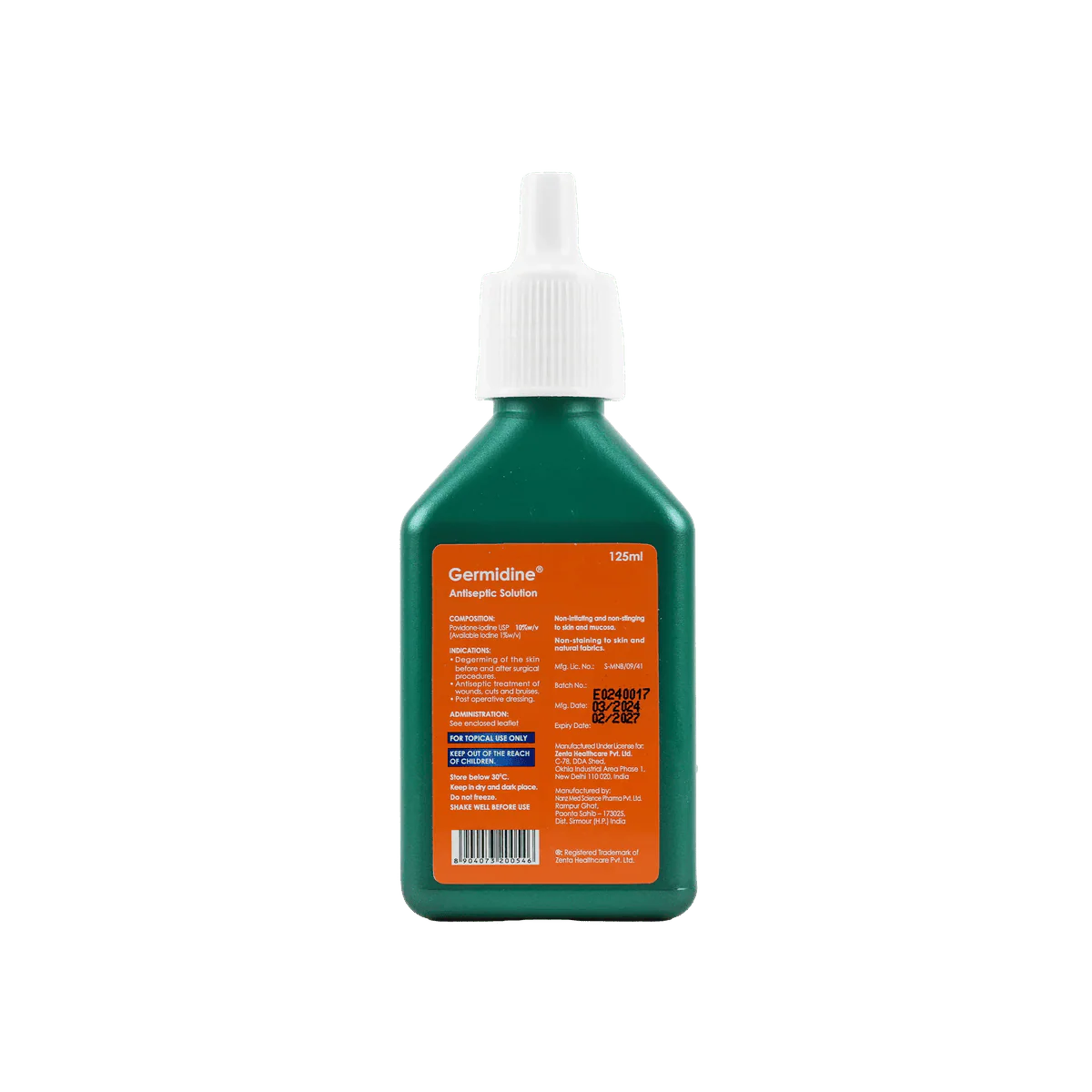Germidine Antiseptic Solution 125ml - Image 2