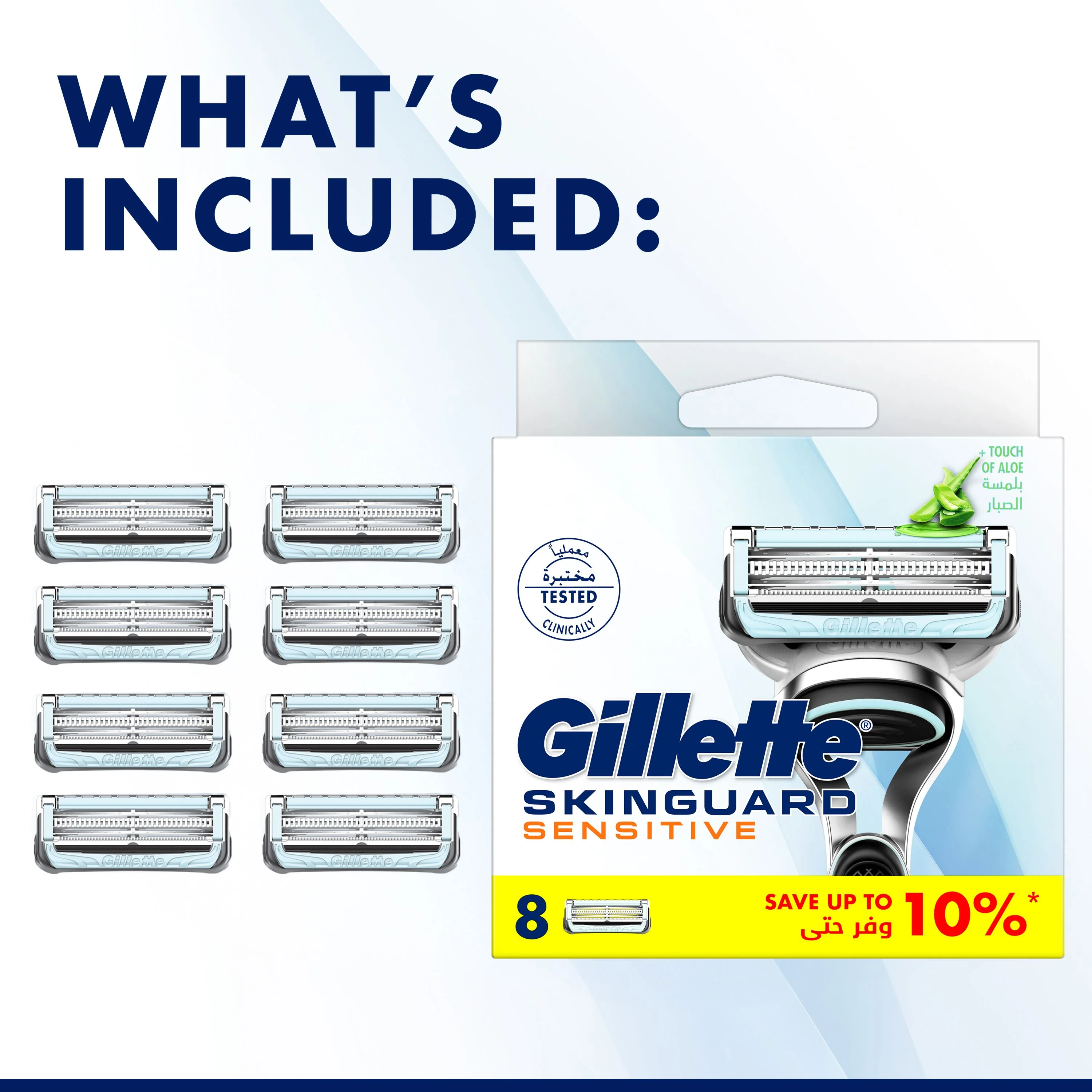 Gillette Blades Skinguard Sensitive 8 Refills - Image 2