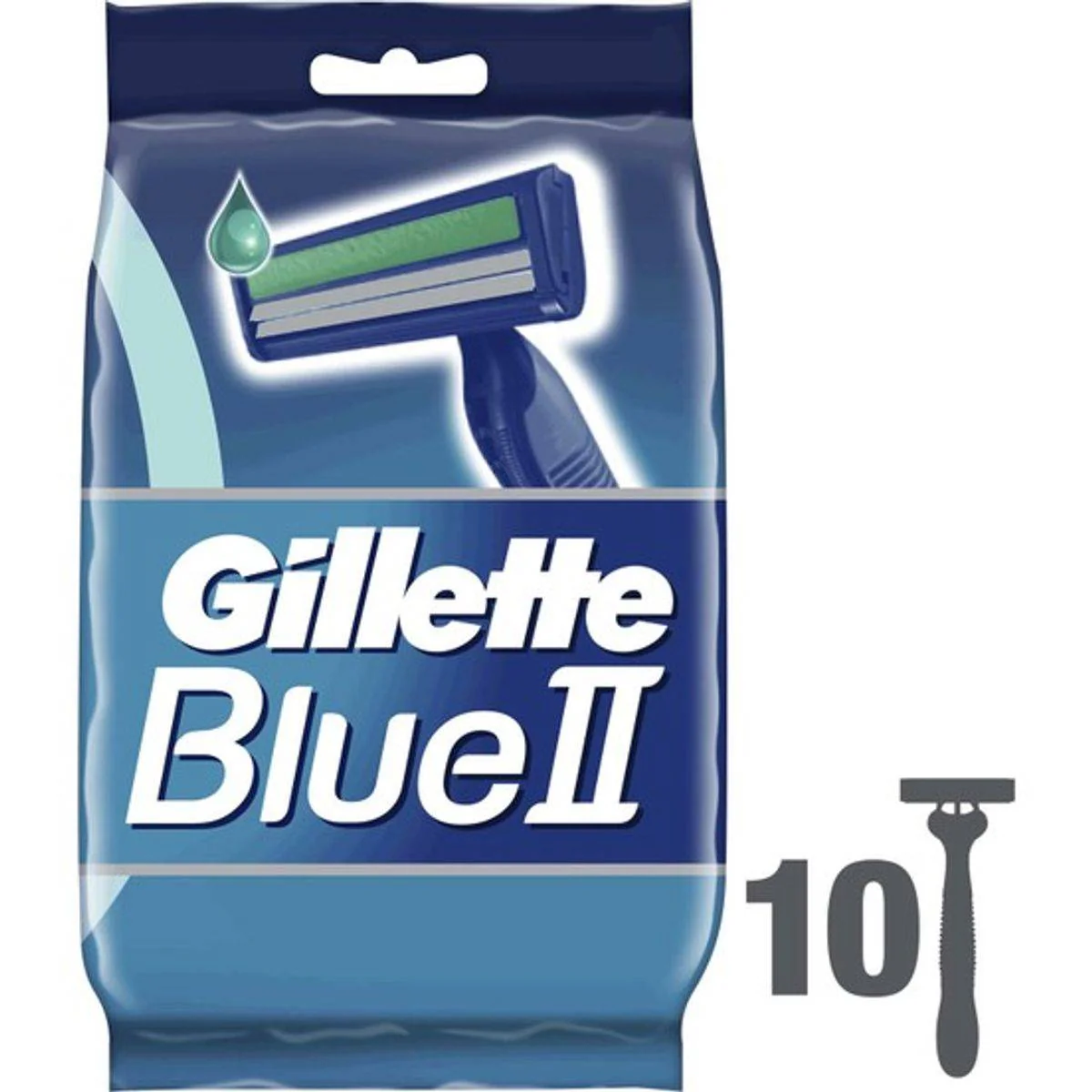 Gillette Razor Disposable Blue II 10 Count