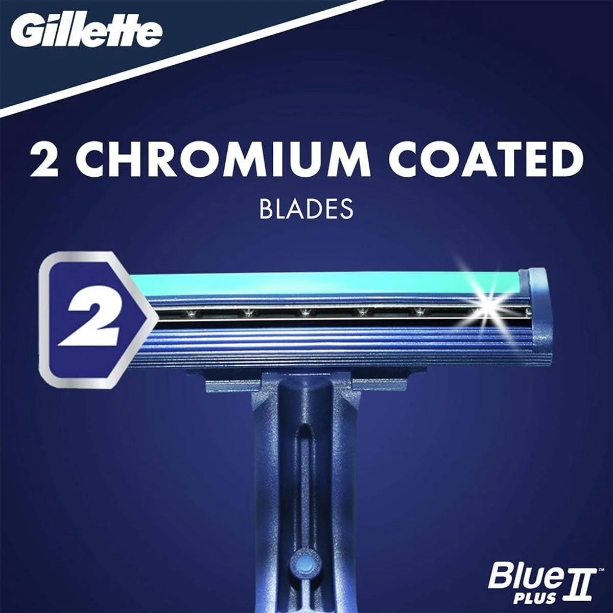 Gillette Razor Disposable Blue II Plus 15+5 Count - Image 2