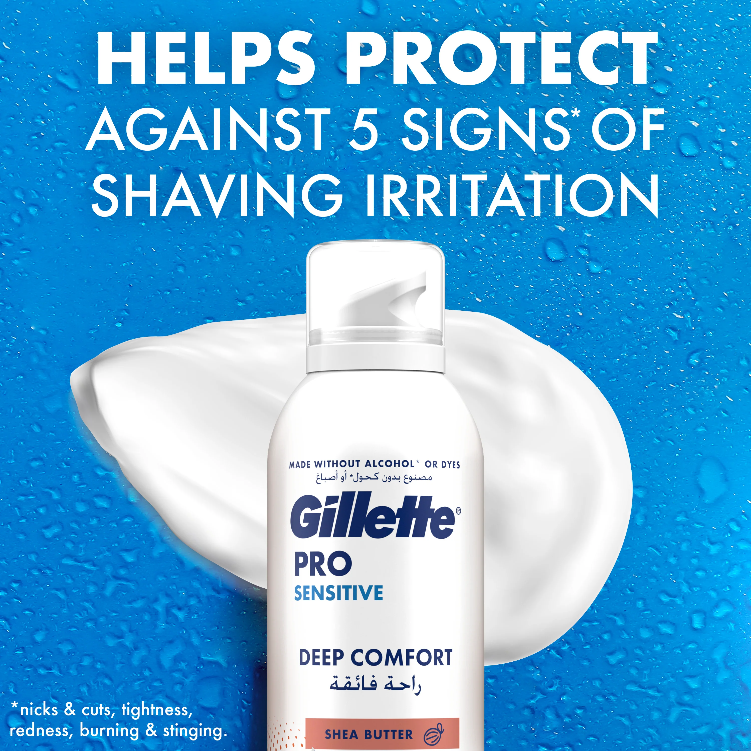 Gillette Shaving Foam Pro Sensitive Comfort 200ml - Image 2
