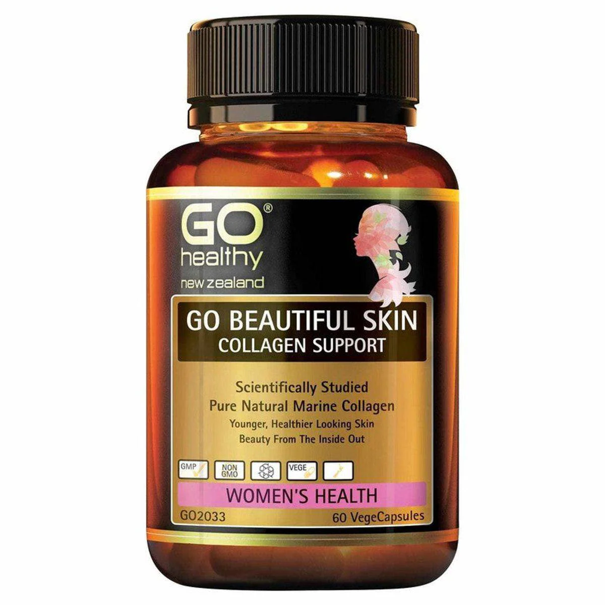 GO Healthy Beautiful Skin Collagen Support 60 VegeCapsules - Image 4