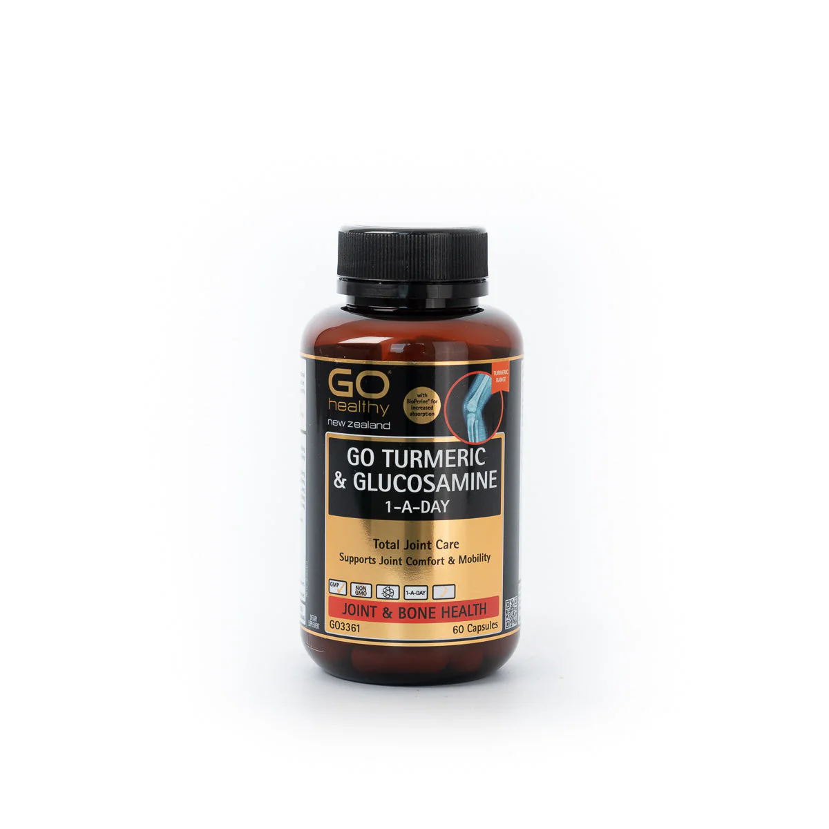 GO Healthy Turmeric + Glucosamine 1 A Day 60 VegeCapsules - Image 2