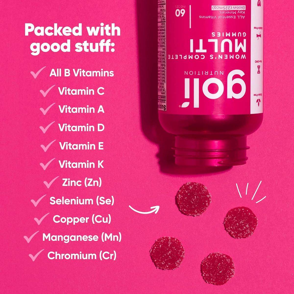 Goli Nutrition Womens Complete Multi 60 Gummies - Image 3