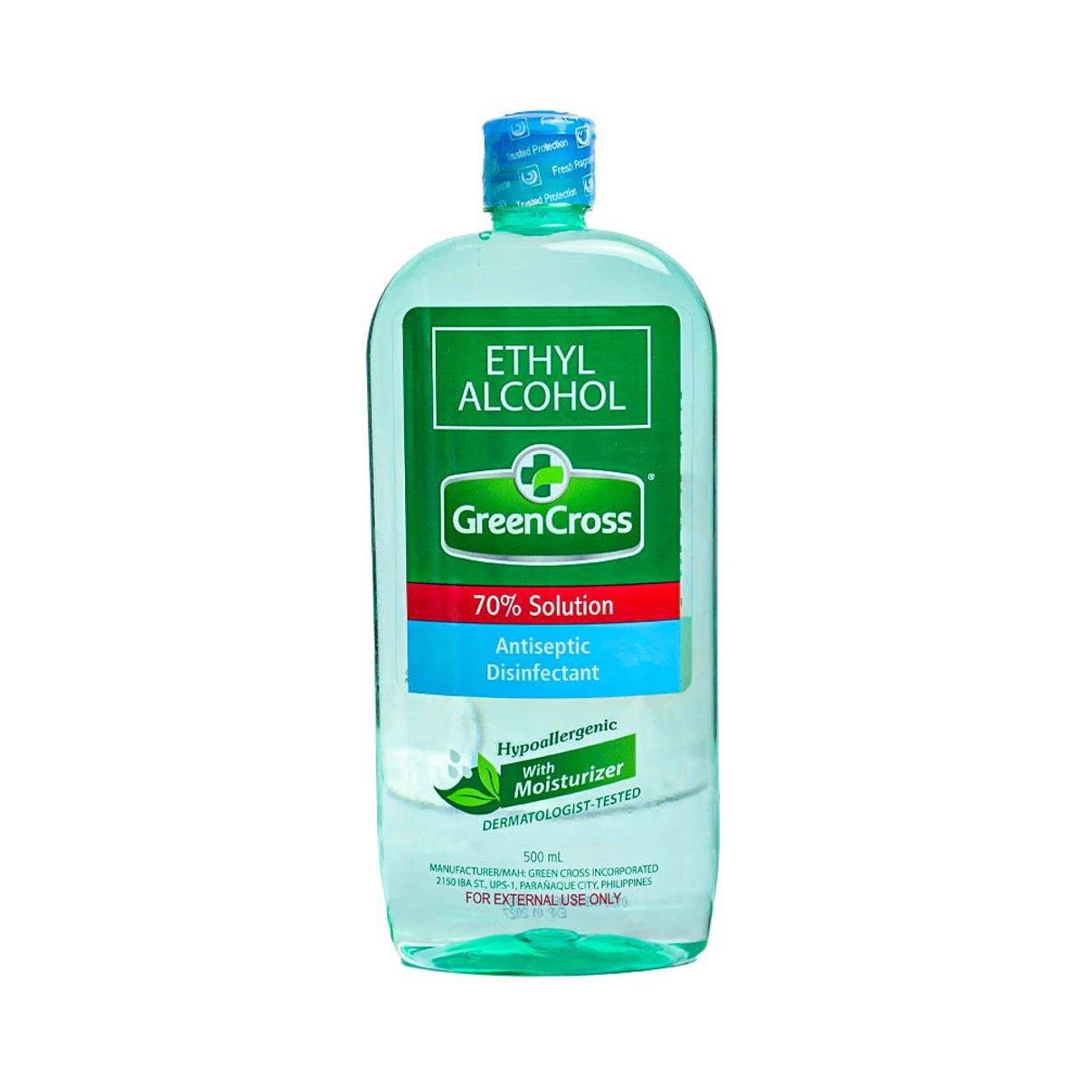 Green Cross Ethyl Alcohol 70% Solution with Moisturizer 500ml - Image 2
